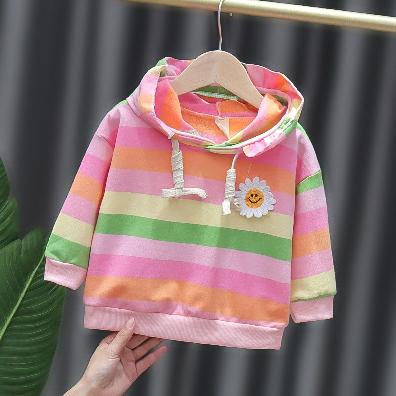 Áo Sweater Màu Sắc Xinh Xắn Thời Trang Xuân Thu Cho Bé Gái 2021