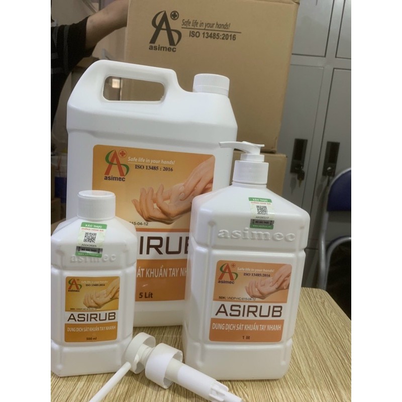 ***SIÊU KHUYẾN MẠI***NƯỚC RỬA TAY KHÔ ASIRUB 500ml ***CHÍNH HÃNG***