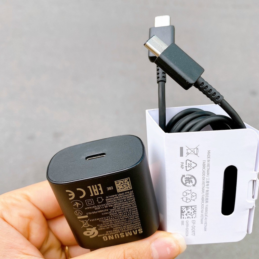 Củ Sạc Nhanh Samsung 25W 💎 Củ Sạc Nhanh 25w Cho Điện Thoại Samsung Note 10 - Bảo Hành 3 Tháng