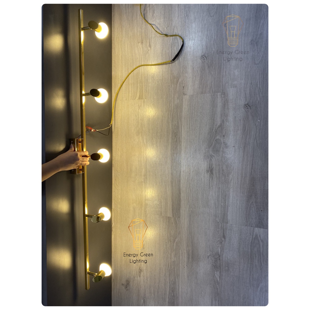 Đèn soi tranh Energy Green Lighting - rọi gương Led 5 đèn chiếu sáng model 3602 -5 15w - Ánh sáng vàng