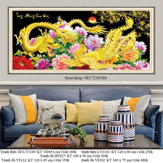 Tranh đính đá lcao cấp ABC ( giá sỉ) Long phụng sum vầy Y8122 120×65cm, Y8302 (160x75cm), DF827 100x55cm, VS280, VS281
