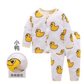 Bộ cotton giấy dài tay cho bé trai bé gái