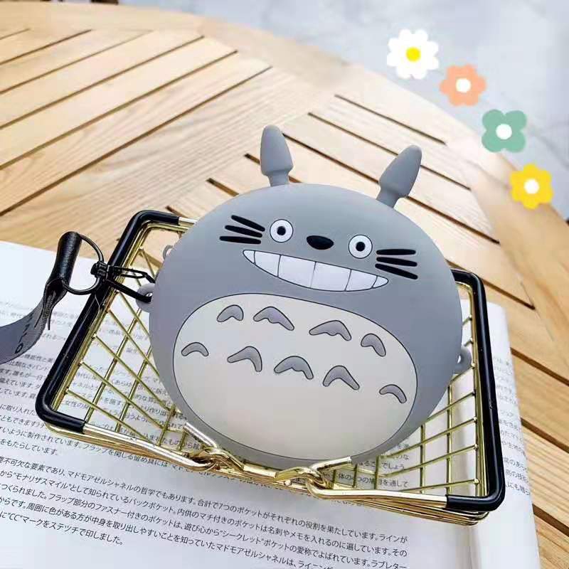 Túi đeo chéo bằng silicon kiểu dáng Totoro xinh xắn dành cho nữ