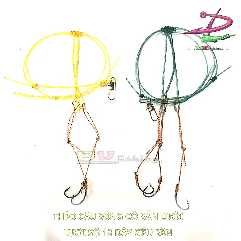 Thẻo dây cước câu cá{ 2 tầng - 3 tầng }nhiều màu .Dùng câu sông, câu cá trê, rô.!