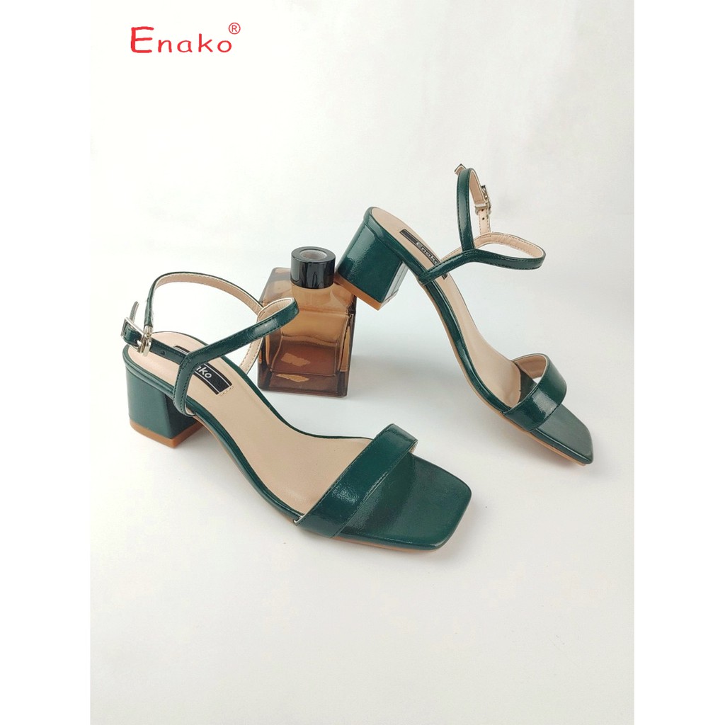 Giày sandal quai mảnh gót 5cm êm ái Enako TP13518