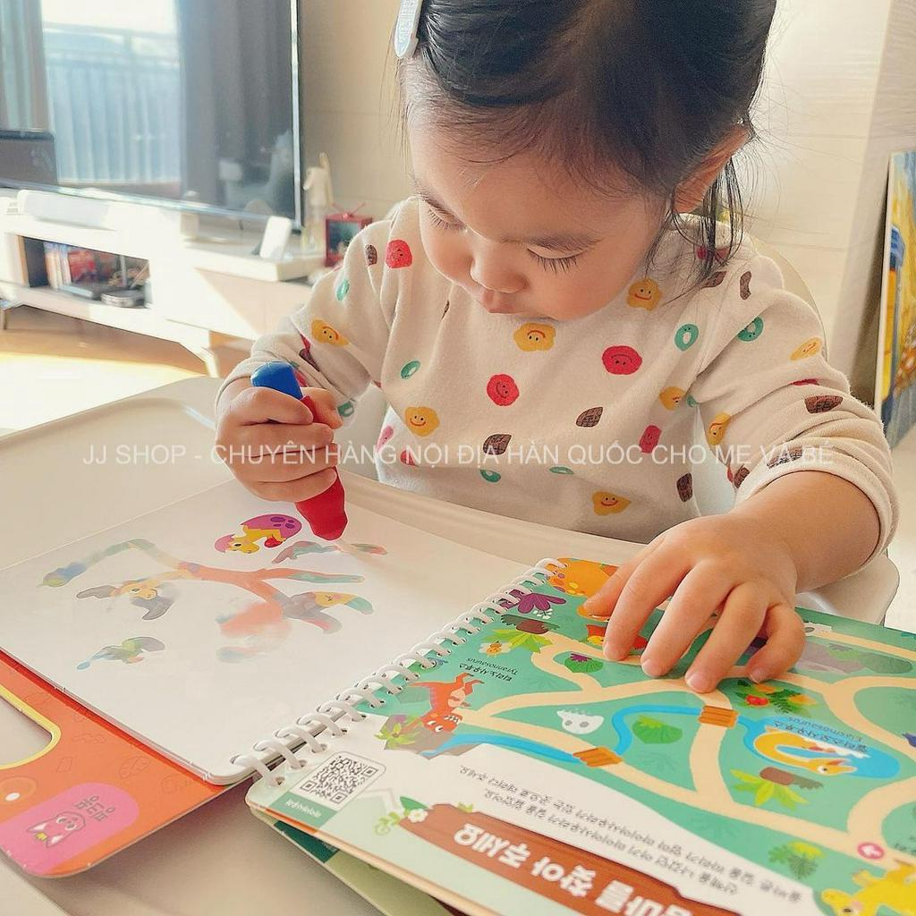 Sách Tô Màu Bằng Bút Nước Baby Shark / PinkFong / Dino - Nội Địa Hàn Quốc Cho Bé