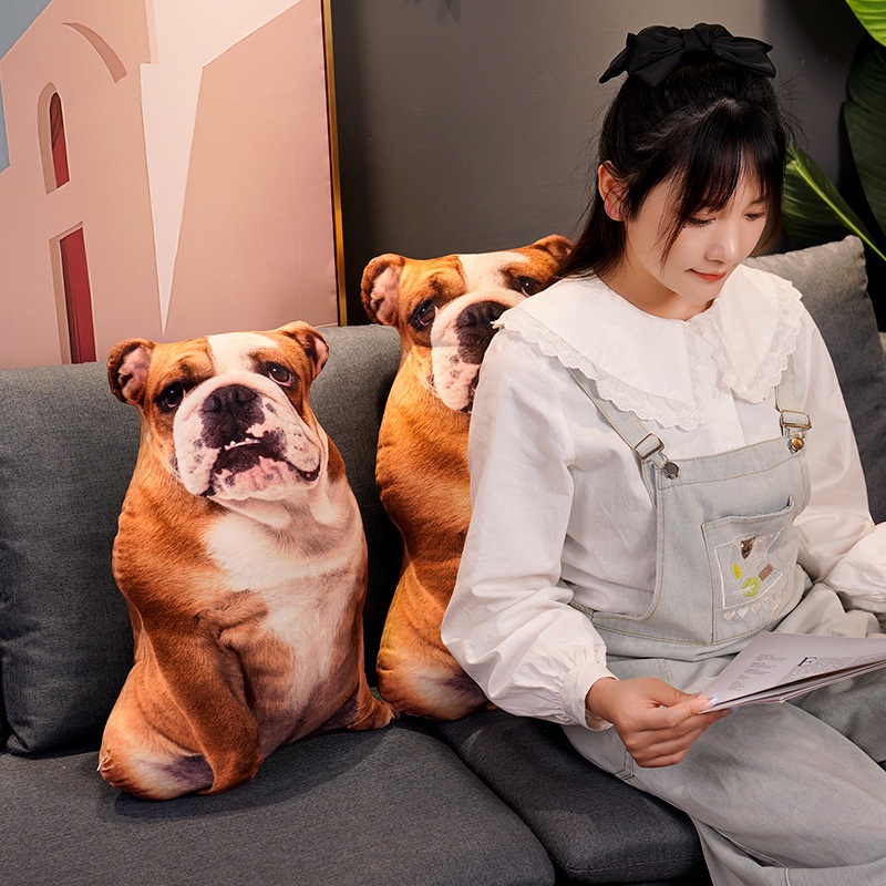 Gối Nhồi Bông Hình Chú Chó Shiba Inu Labrador Bull 3D Đáng Yêu 50 / 70CM Trang Trí Nhà Cửa