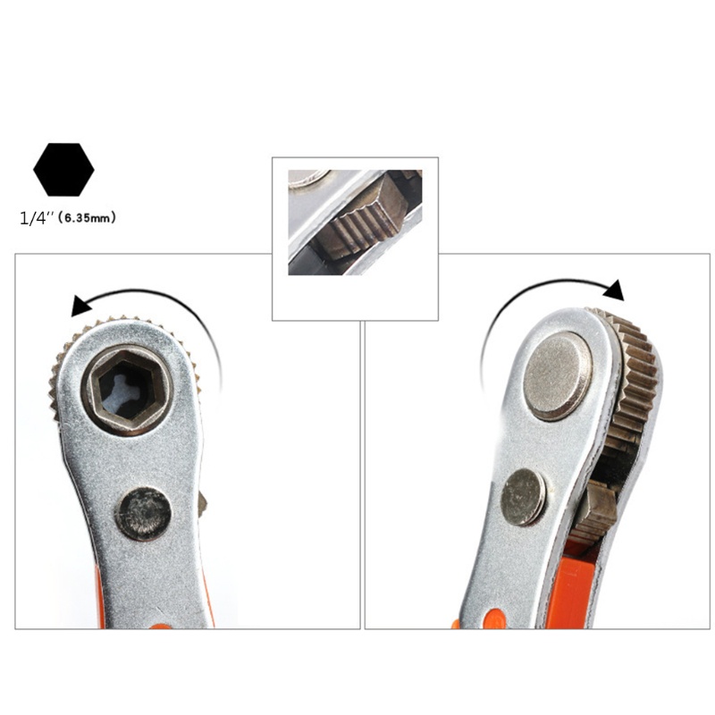 Cờ Lê Đầu Lục Giác Mini 1 / 4 &quot;(6.35mm) Tiện Dụng