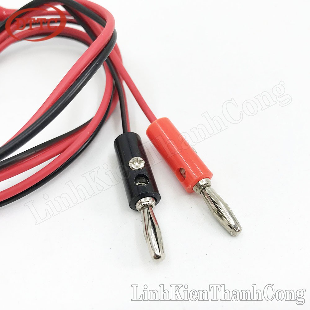 Cáp 1 Đầu Kẹp Cá Sấu - 1 Đầu Jack Bắp Chuối, Dài 80cm