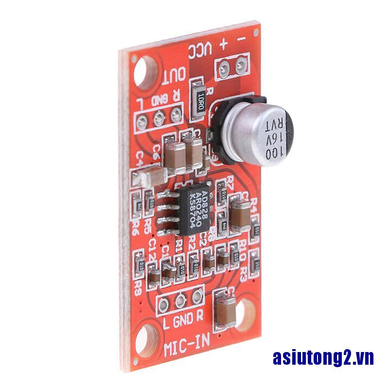Bảng mạch khuếch đại âm thanh micro AD828 DC 3.7V-15V chất lượng