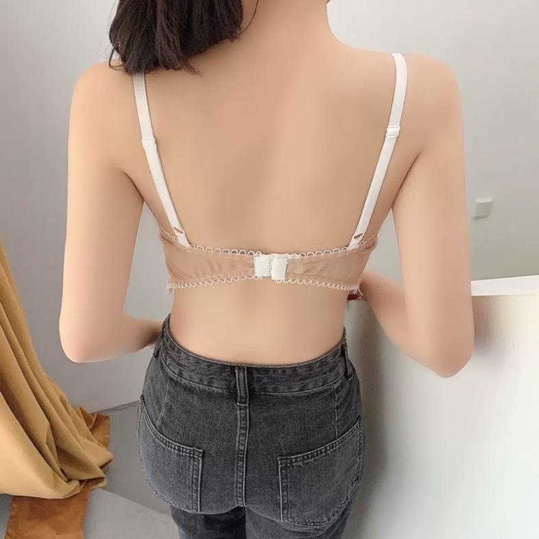 Áo Lót Nữ Myna Ren Mỏng Có Gọng Đính Khuy Nâng Ngực Kiểu Dáng Xuyên Thấu Hàng Cao Cấp 3300