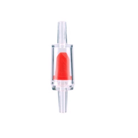 Van 1 chiều sủi oxy, bình CO2, chống tràn ngược khi ngắt điện nhựa trong đỏ