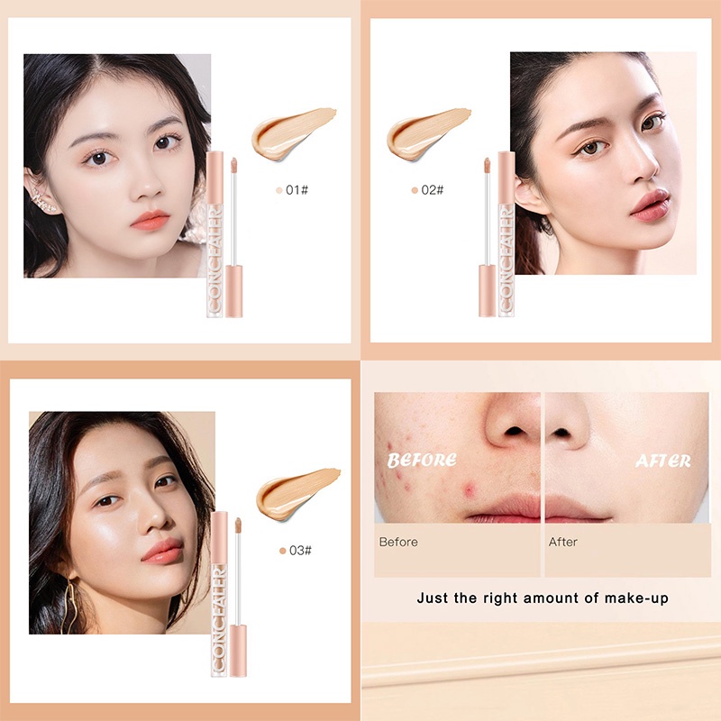 Kem Che Khuyết Điểm Dạng Lỏng Che Phủ Toàn Diện Không Dầu Dưỡng Ẩm Lâu Trôi