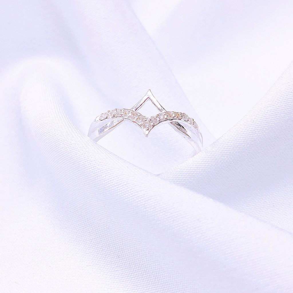 Nhẫn Nữ JQN Nhẫn Vương Miện Bạc Ta N59