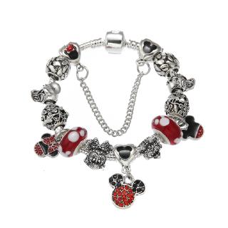 Charm Pan Creative Bracelet DIY Big Hole Alloy Beaded Mickey Bracelet Send Girlfriend Birthday