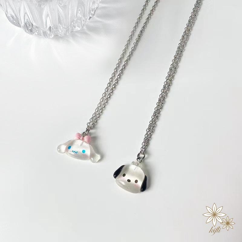 Sanrio Vòng cổ Cặp Đôi Mặt Hình Kuromi Melody Đáng Yêu