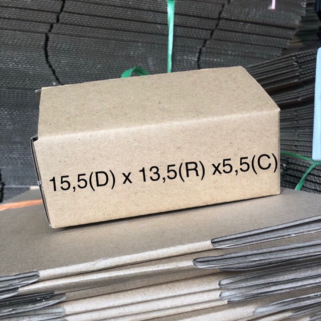 15,5x13,5x5,5 hộp carton đóng hàng giá rẻ(combo 20h)