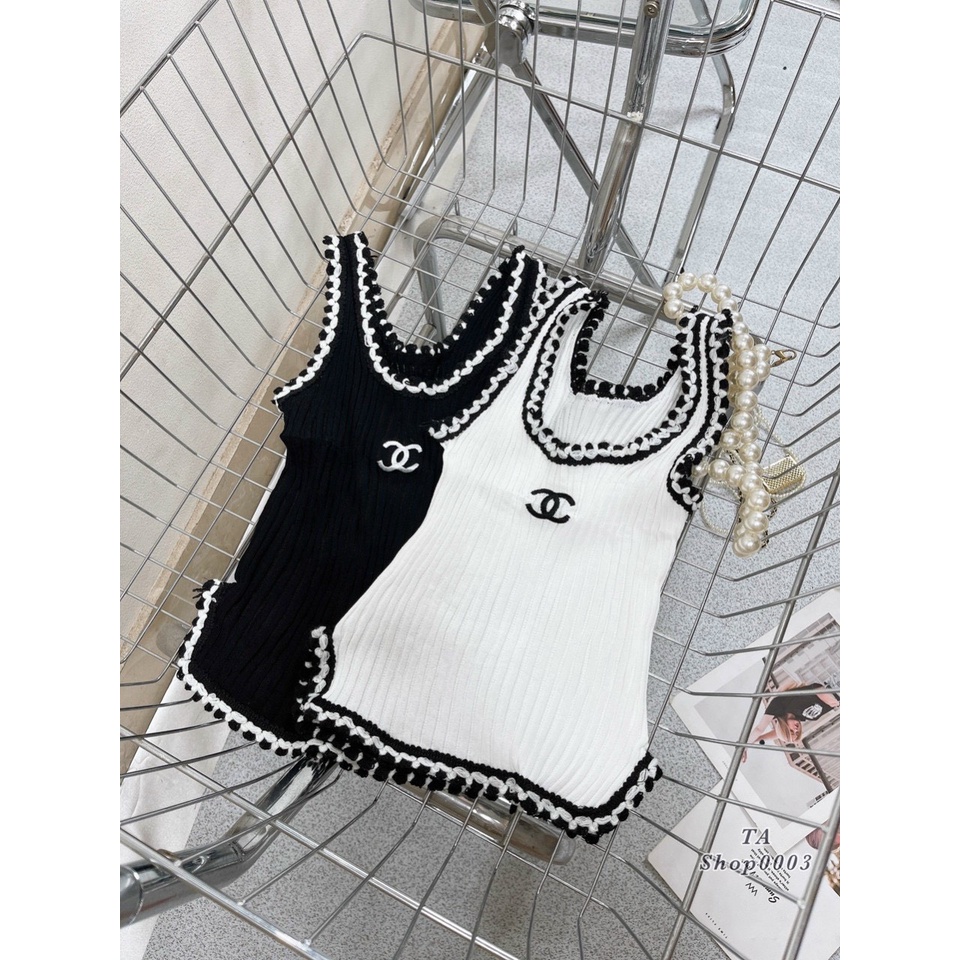 Áo mongtoghi ba lỗ viền sóng thêu CN
