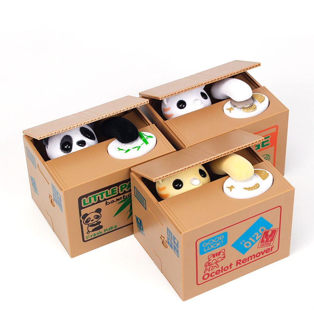 Hộp Đựng Tiền Xu Tự Động Hình Gấu Trúc / Mèo Stealing Dễ Thương Cho Bé
