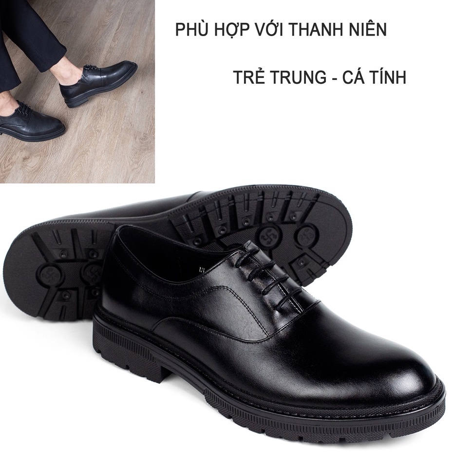 Giày nam da bò đế đốc cao cấp ERMAND bảo hành 12 tháng - Mã T411