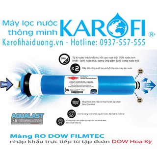 Màng Lọc RO AQUALAST (DOW USA) KAROFI Công suất lọc 20 lít/h, Màng lọc nước RO Aqualast Phân phối chính hãng KAROFI