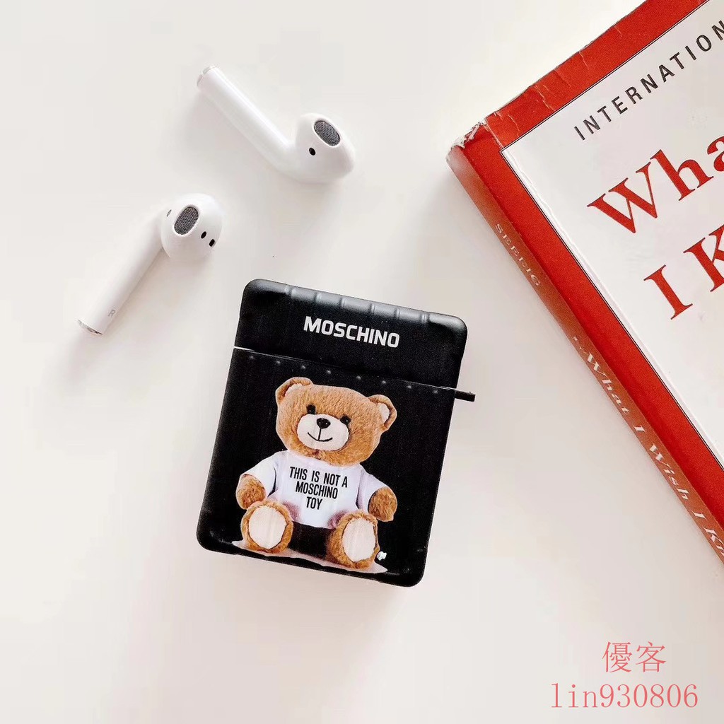 Vỏ Bảo Vệ Hộp Đựng Tai Nghe Airpods Hình Vali Gấu Teddy Dễ Thương Ốp