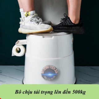 Ghế đi vệ sinh dành cho người già, bô vệ sinh cho người bệnh khung sắt phi 25 sơn tĩnh điện