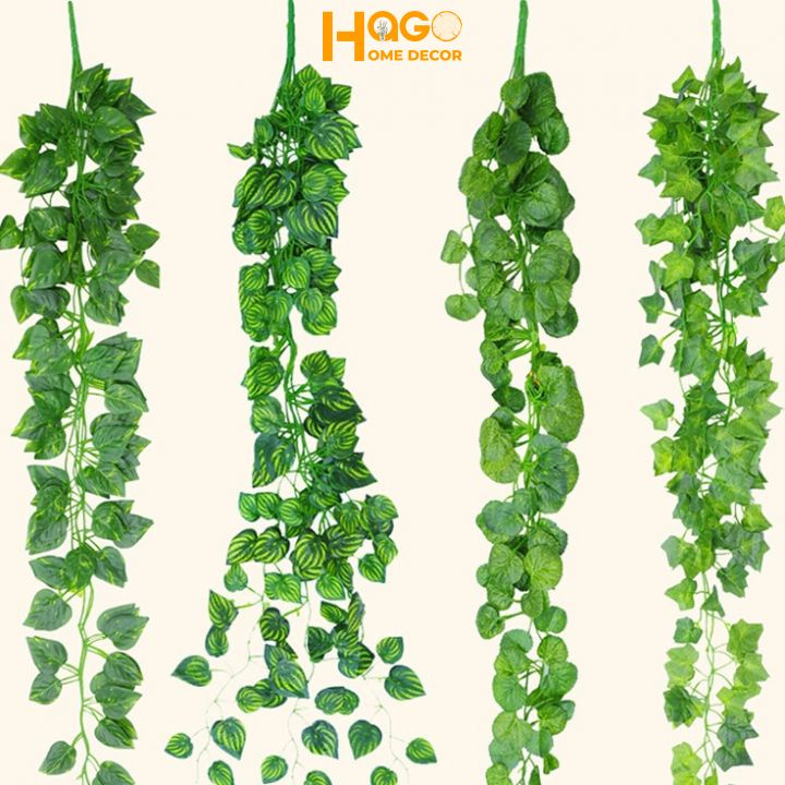 Lá giả,chùm lá treo tường nhiều mẫu trang trí sân vườn, ban công, nhà hàng, quán cafe xanh mát