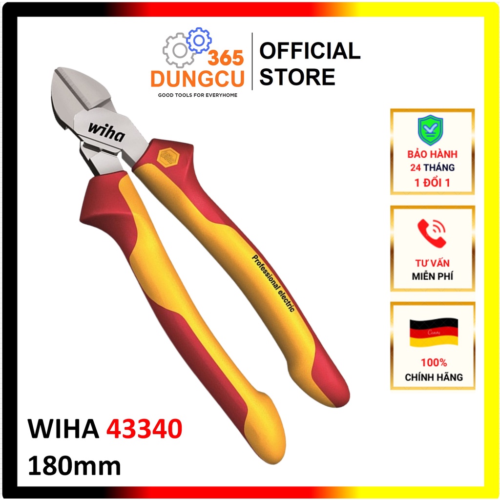 Bộ 4 kìm cách điện đa năng 1000v Wiha 38640 Germany - Hàng chính hãng