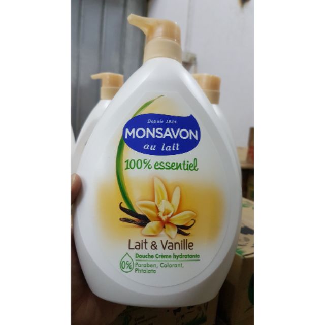 Sữa tắm Monsavon tinh chất sữa hương Vani 1000ml 2018