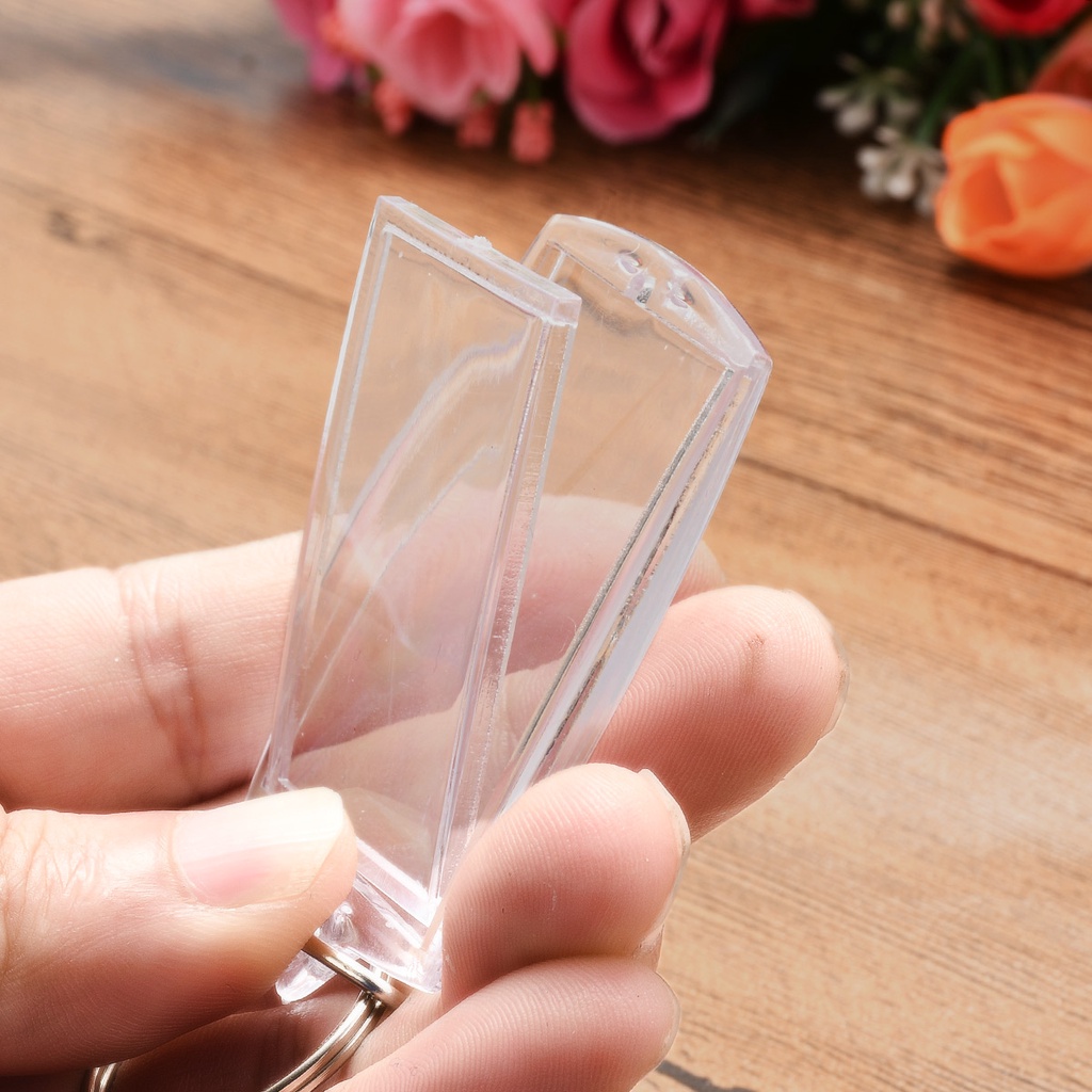Móc Khóa Khung Ảnh Hình Chữ Nhật Bằng Acrylic