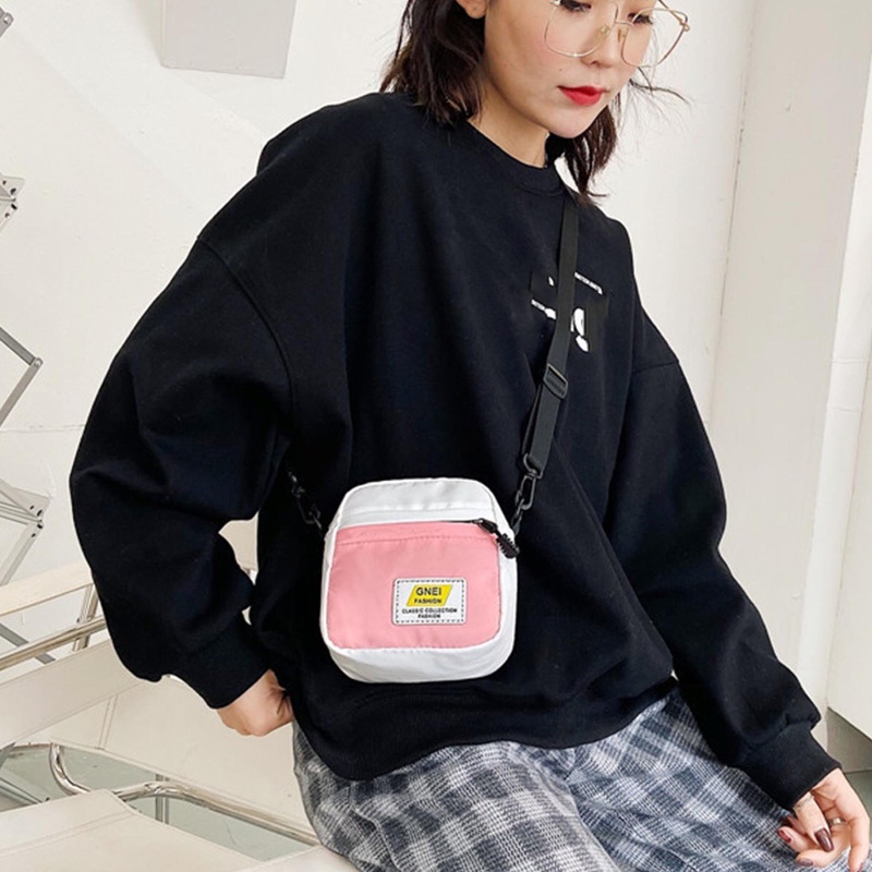 Túi Đeo Chéo Nhỏ Bằng Nylon Phong Cách Harajuku Có Thể Tái Sử Dụng Cho Nữ