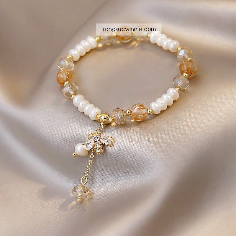 Lắc tay ngọctrai bee pha lê