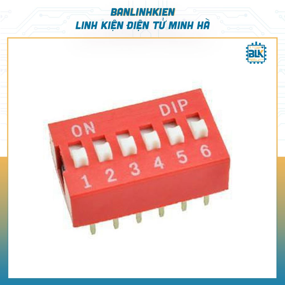 Công Tắc Bit 6P (6 Số) Màu Đỏ