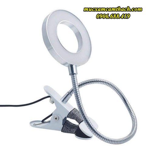 Đèn Led Mini Kẹp Bàn Làm Nail, Nối Mi ,Phun Xăm 2 Chế Độ Sáng