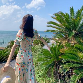 Đầm Satin Kiểu Retro Pháp Thiết Kế Thanh Lịch Cho Nữ