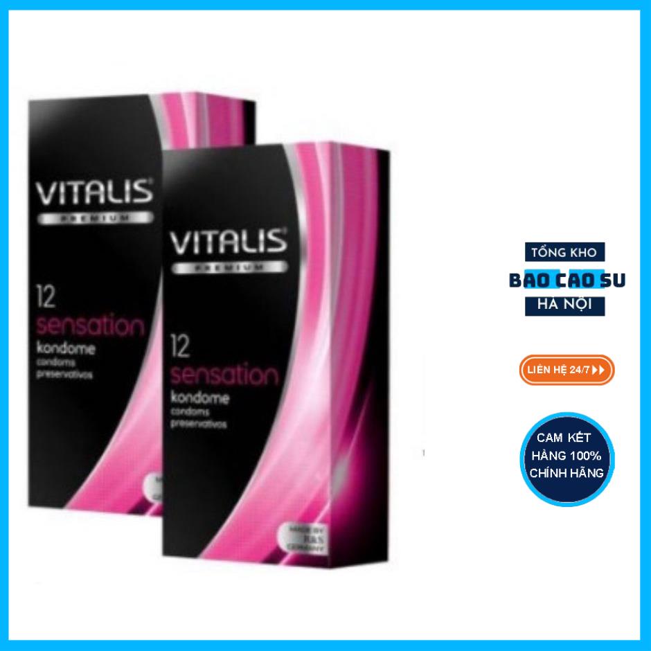 COMBO 2 Hộp Bao Cao Su VITALIS (Tặng Khẩu trang )Hộp 12 Chiếc Nhập Khẩu Từ GERMANY  Mỏng, Trơn Kéo Dài Thời Gian