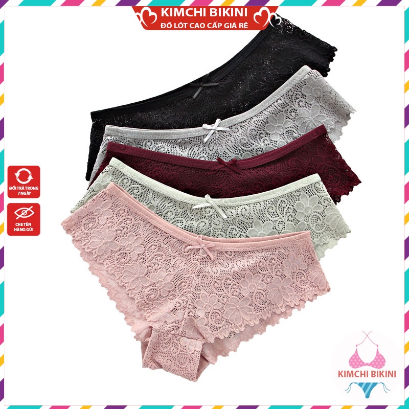 [Thanh Lý] Quần lót ren nữ sexy nửa mông gợi cảm BIGSIZE hàng Quảng Châu cao cấp loại 1 siêu bền đẹp KIMCHIBIKINI QL145
