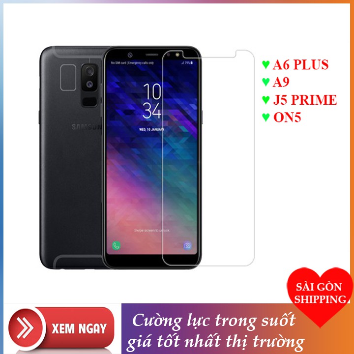 Kính cường lực bảo vệ màn hình toàn diện cho Samsung A6 plus A9  j5 prime On5 J510 - 2906linh