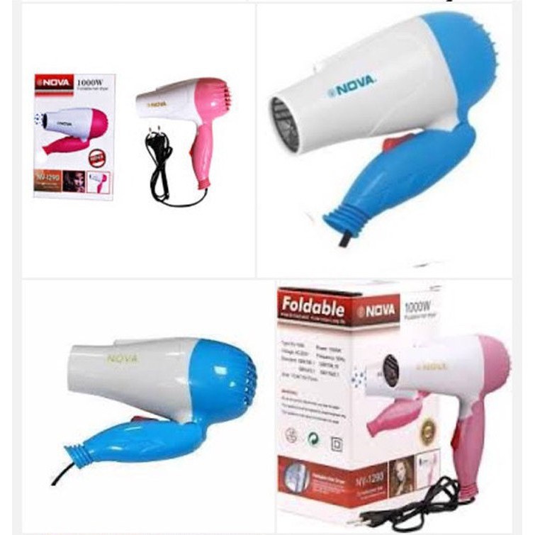 Máy sấy tóc Nova mini 2 chế độ công suất 1000W