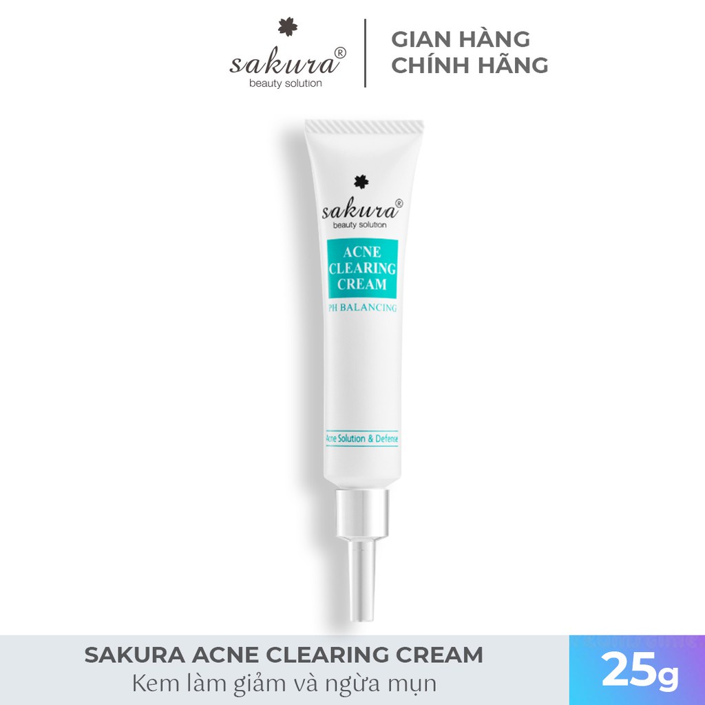 Kem làm giảm và ngừa mụn Sakura Acne Clearing Cream 25g - Mỹ Phẩm Mai Hân