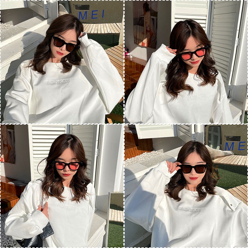 Kính Mát Gọng Vuông Màu Đen Phong Cách Hàn Quốc Thời Trang 2022 Dành Cho Nam Nữ