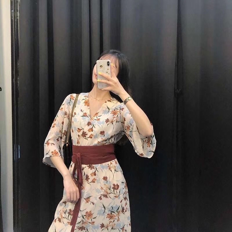 Đầm PERTY họa tiết hoa thời trang mùa hè Hàn Quốc mới quyến rũ dành cho nữ