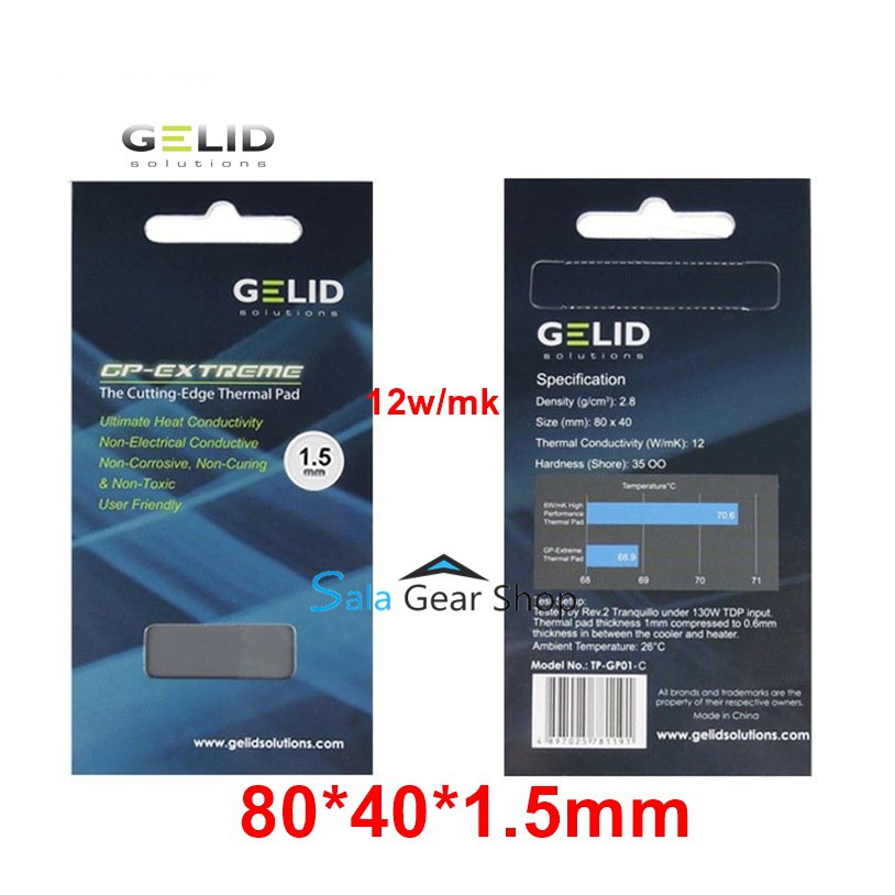 Miếng dán tản nhiệt Gelid GP-EXTREME Thermal Pad 80*40*1.5mm