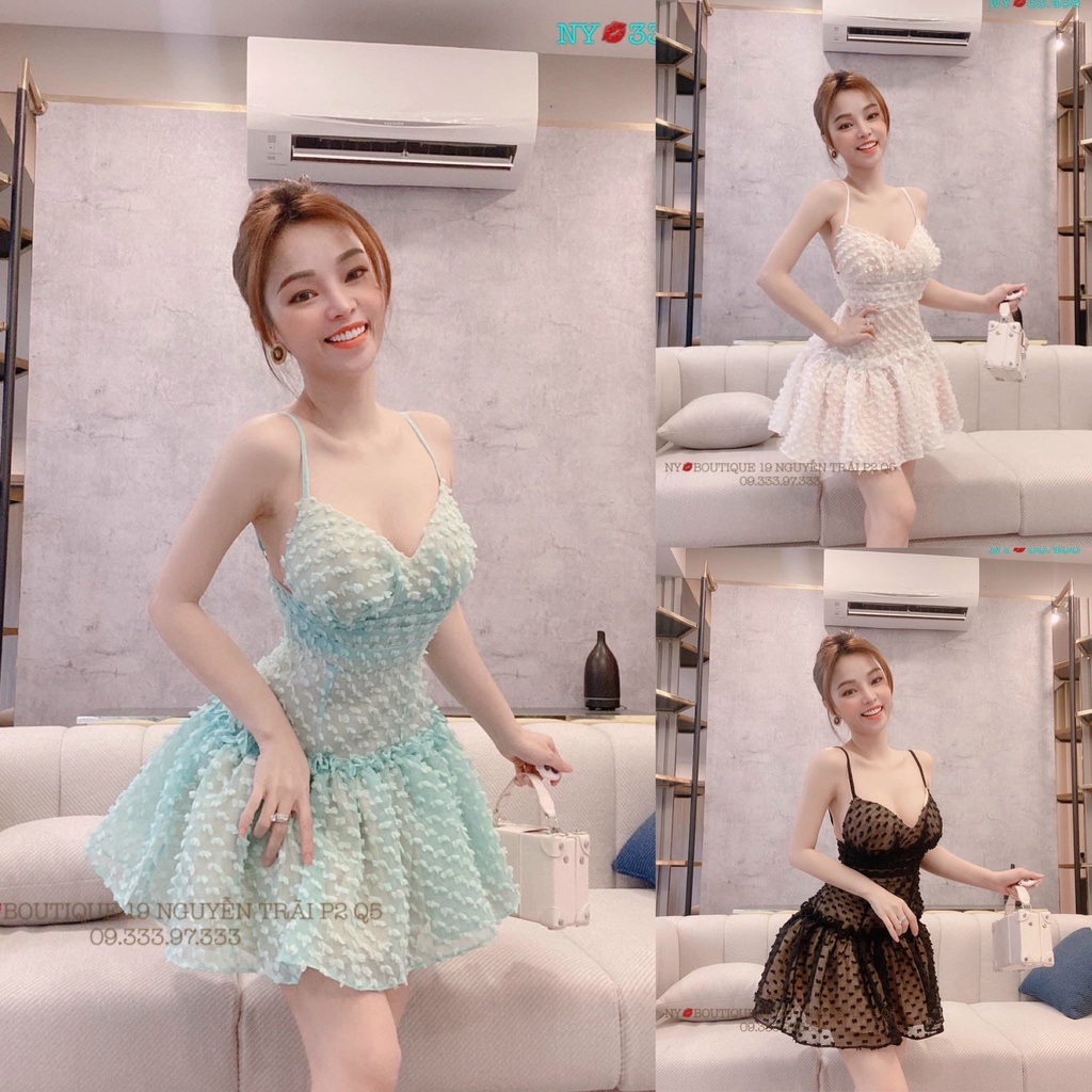 Đầm váy nữ 2 dây xếp ly tầng xinh xắn, công chúa dành cho các nàng thơ đi chơi, dạo phố hoặc dự tiệc