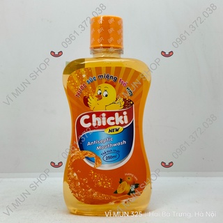 Nước súc miệng trẻ em Chicki chai 250ml