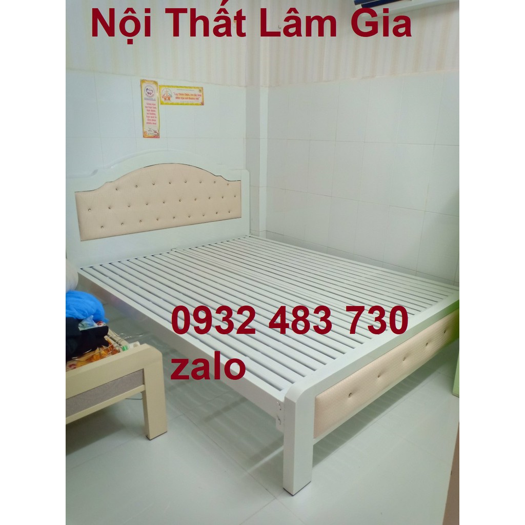 Giường sắt cao cấp mẫu 1m6x2m