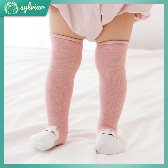 Vớ Cao Su Cổ Cao Tới Đùi Chống Trơn Họa Tiết Chấm Bi Dễ Thương Dành Cho Bé Trai Gái
