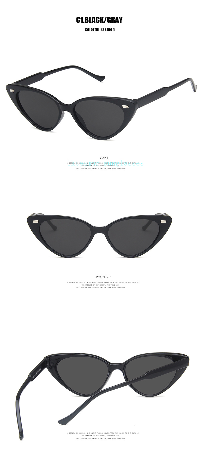 Kính mát gọng mắt mèo tam giác sành điệu | BigBuy360 - bigbuy360.vn