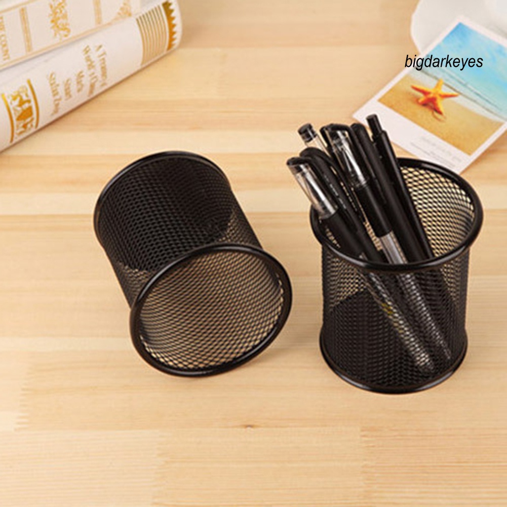 Giá Đỡ Bút Hình Tròn Bằng Lưới Thiết Kế Tiện Lợi Dễ Dùng Cho Văn Phòng